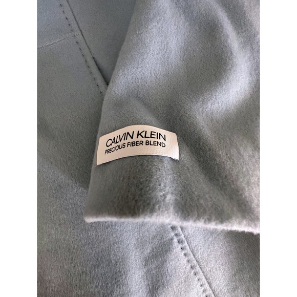 Calvin Klein Pastel Blue Wool Blend Peacoat Long Womens Size 12 -‎ New With Tags - Picture 3 of 11